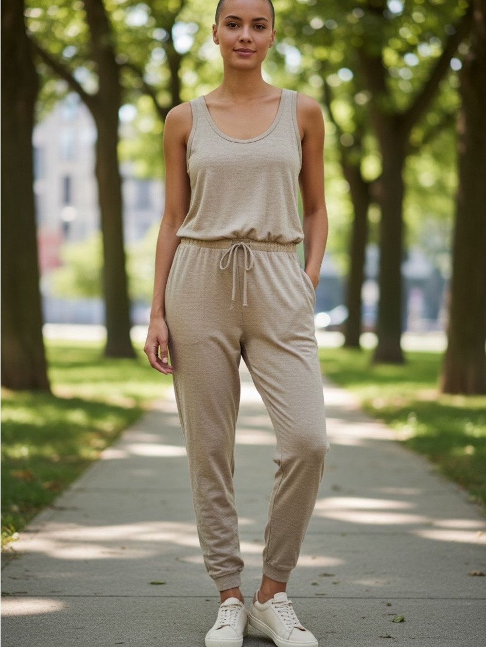 Free People Beach Drawstring Jumpsuit